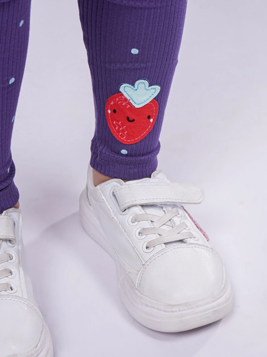 Qiz bolalar uchun to‘plam: futbolka va leggins, 2 qismli libos
