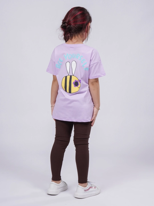 Qiz bolalar uchun to‘plam: futbolka va leggins, 2 qismli libos