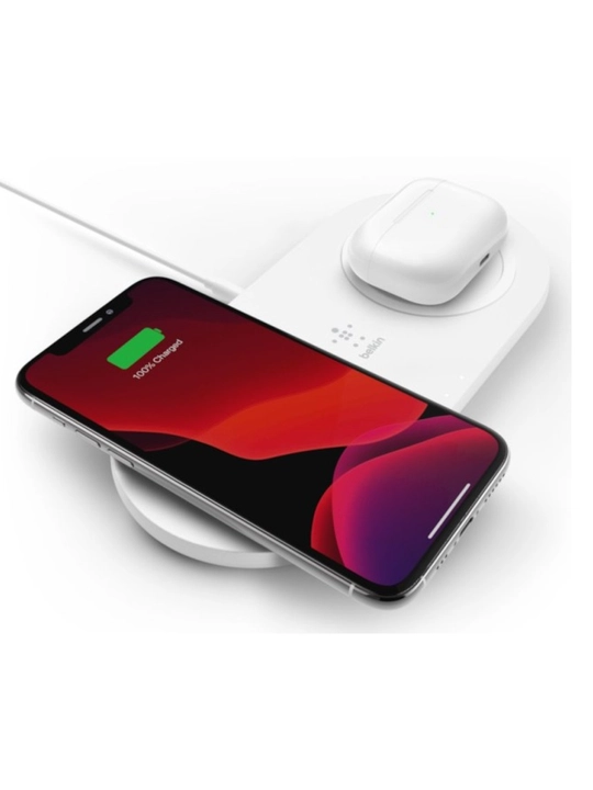 Iphone uchun moslangan simsiz zaryadlashchi Belkin Dual Pads Wireless Charging Qi, 15W