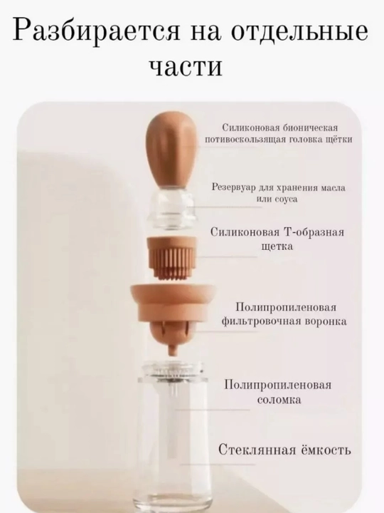 Кулинарная кисточка для масла, с ёмкостью