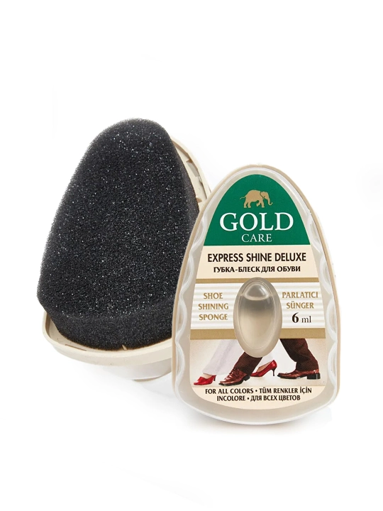 Губка-блеск для обуви с дозатором Express-Shine, GOLD CARE