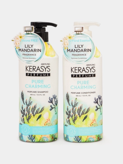 Kerasys brendidan xushbo'y iforli shampun va balzam to'plami, sovg'a uchun, 400 ml dan