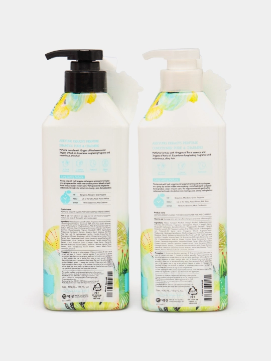Kerasys brendidan xushbo'y iforli shampun va balzam to'plami, sovg'a uchun, 400 ml dan
