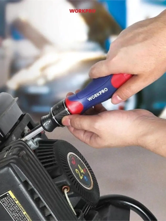 WORKPRO 32 bitli turnaviy to‘plam,universal nasadkalar,magnitli ushlagich,ta’mirlash uchun