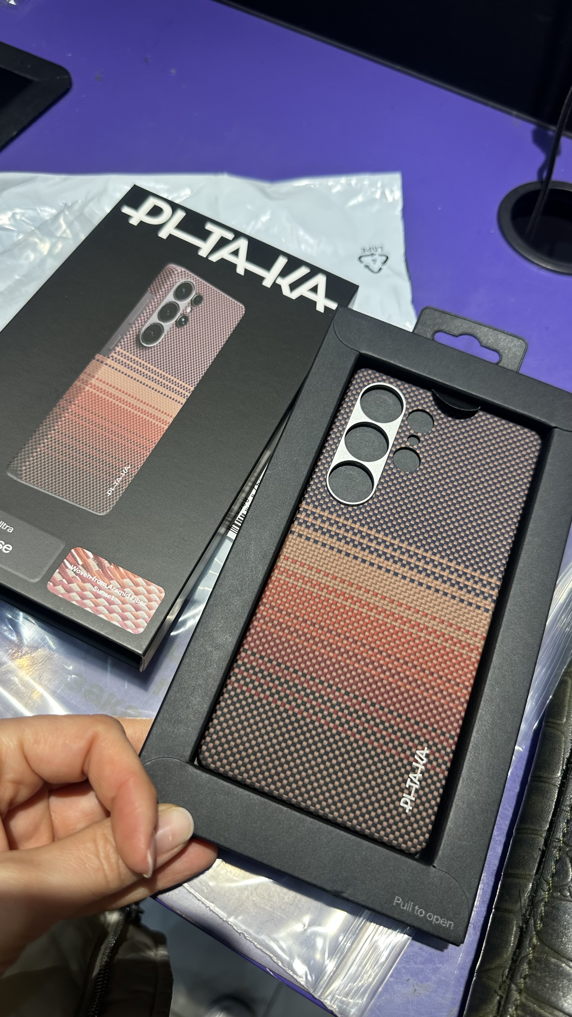 Chexol Pitaka Samsung Galaxy S25/ S25 +/ S25 Ultra, Magsafe, o'ta mustahkam, kevlardan