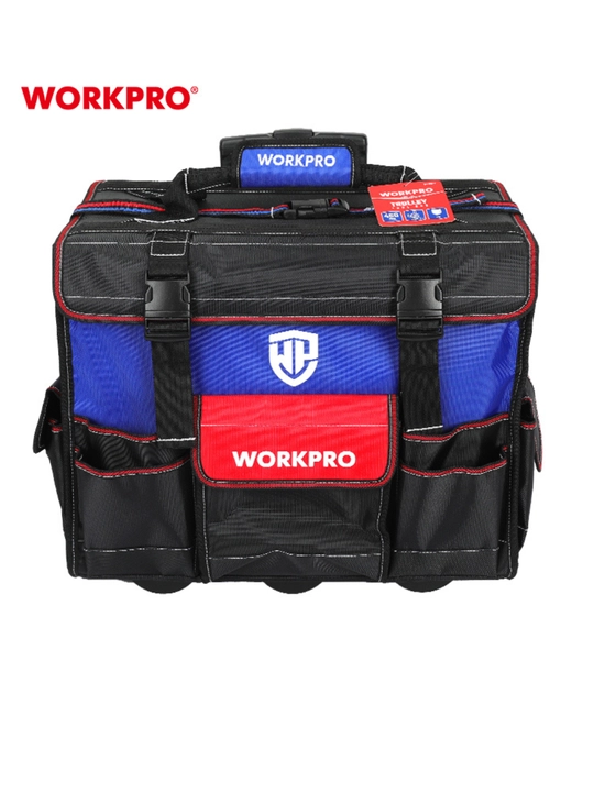 WORKPRO asboblar sumkasi, poliester 840D, suv o‘tkazmaydigan, elka tasmasi va cho‘ntaklar