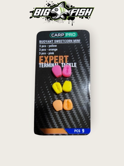 Силиконовые кукурузы CarpPro, для волосной оснастки, 9 шт (3 цвета: розовый, желтый, оранжевый)