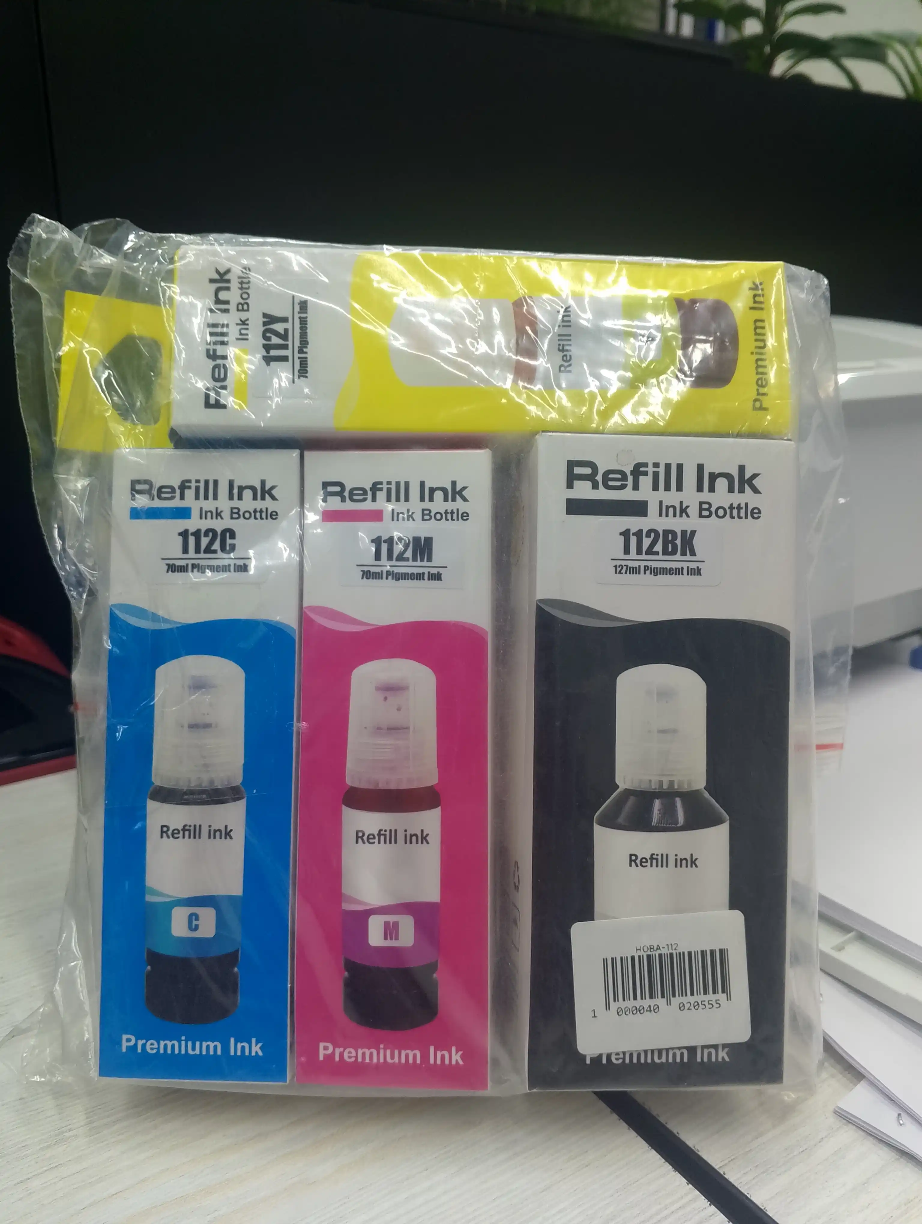 Pigment siyoh Epson 112, L6570, L15150, L15160, L6490 printerlari uchun