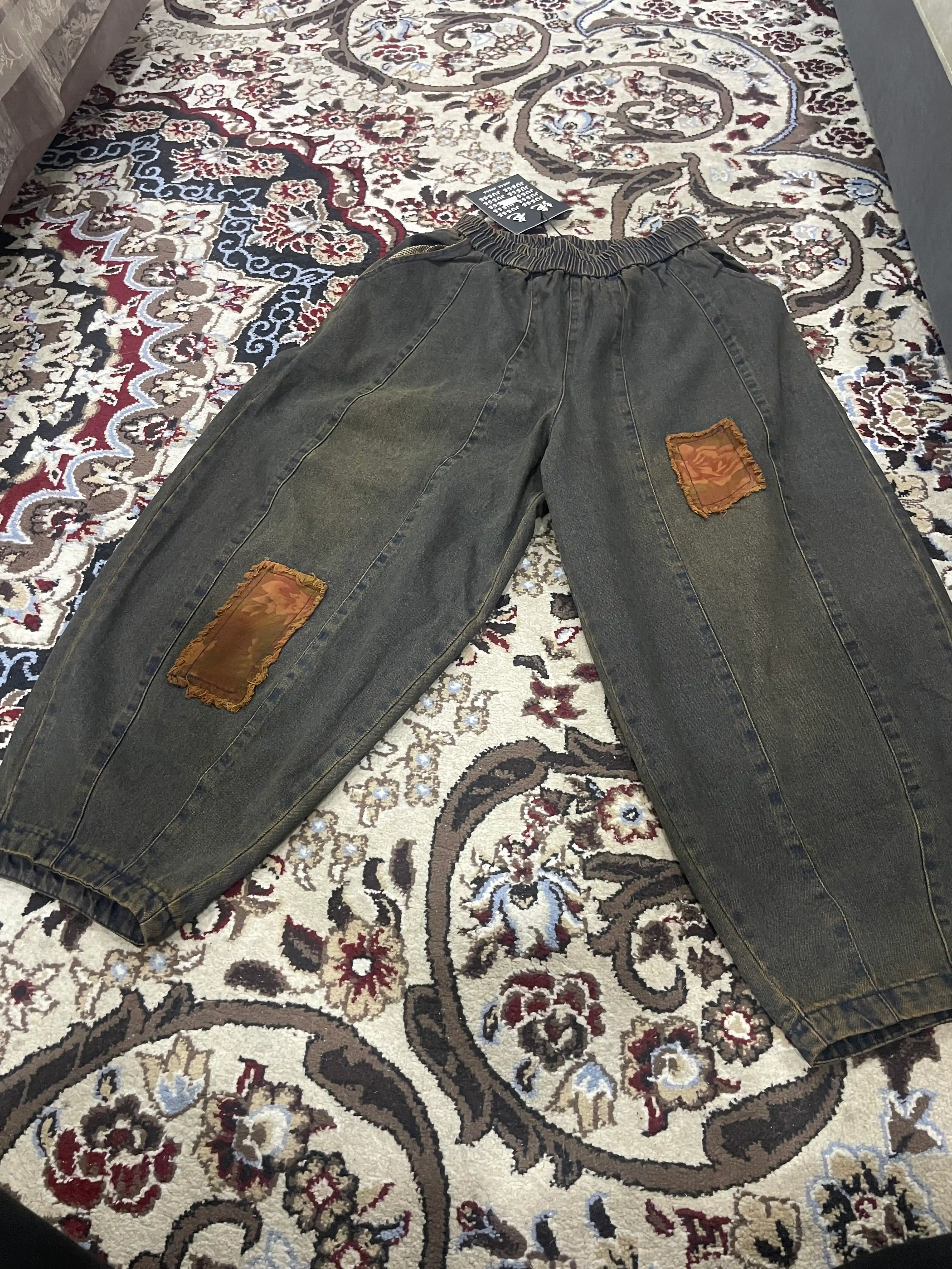 Ayollar jinsi shimlari "banan" va "boho" uslubidagi, qalin matodan, rangli qoshimchali, Xitoy