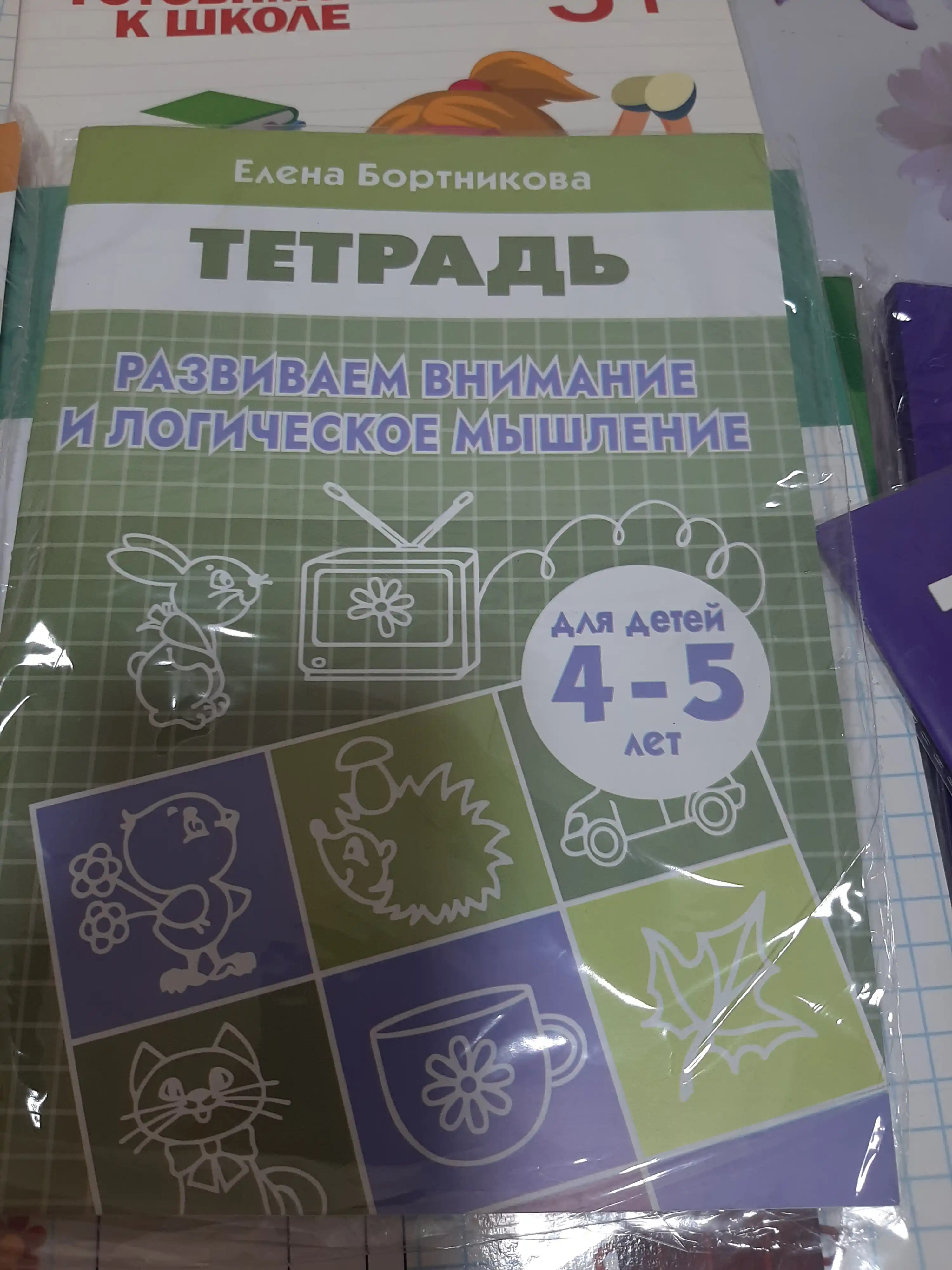 Развиваем внимание и логическое мышление, рабочая тетрадь, для детей, Елена Бортникова