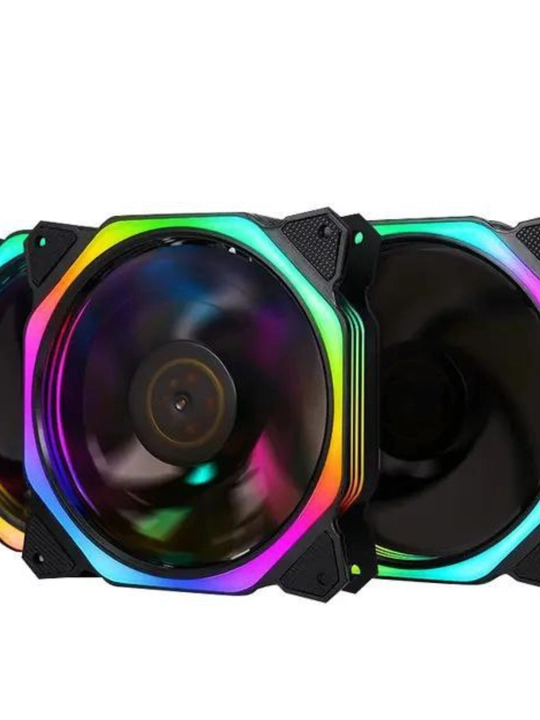 RGB-вентилятор для компьютера, 120 мм , радужный цвет, с высоким воздушным потоком