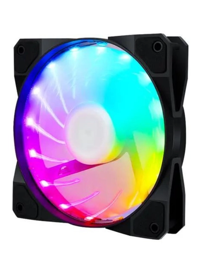 RGB kompyuter ventilatori, 120 mm, kamalak rangi, yuqori havo oqimi bilan - 