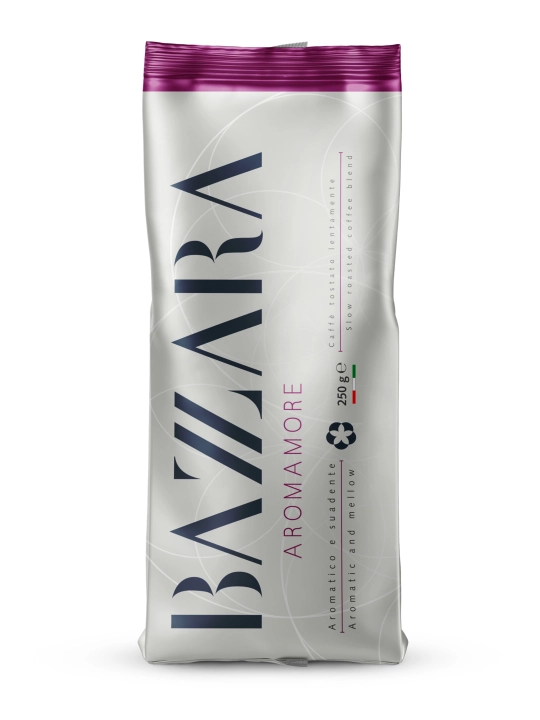 Bazzara Aromamore donli qahvasi, 250 gr., italyancha qovurma, 70% arabika, 30%