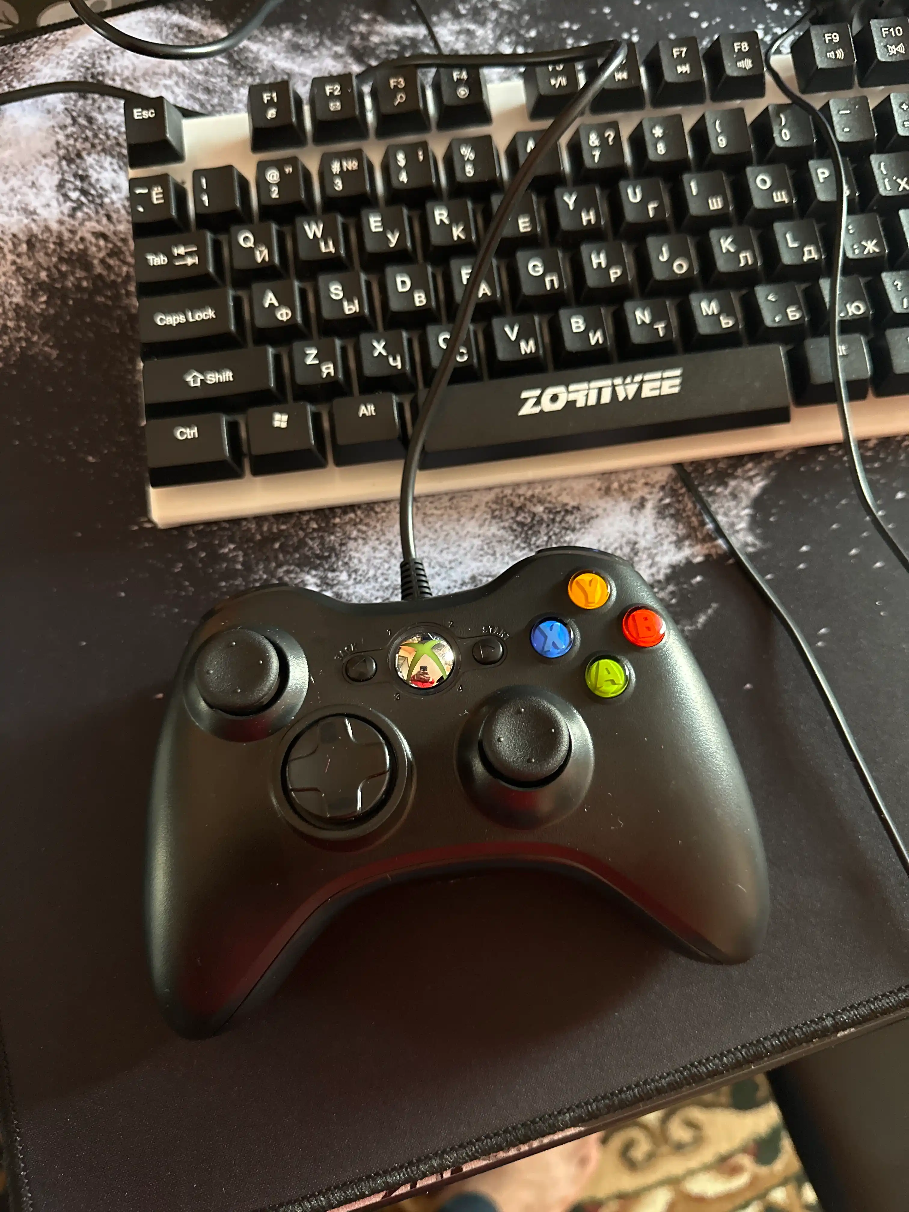 Проводной геймпад для Xbox 360 и ПК, Игровой контроллер с виброоткликом