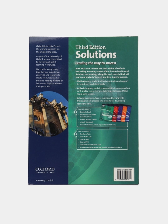 Solutions third Edition. Elementary, Pre-intermediate, Intermediate. Studentbook+Workbook