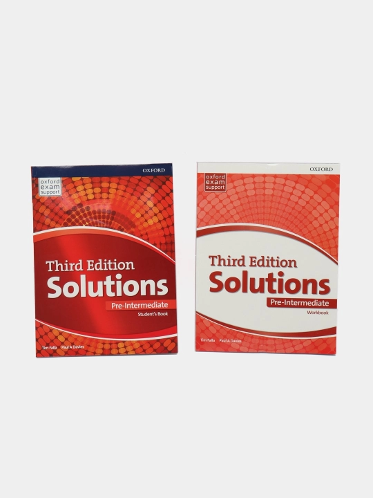 Solutions third Edition. Elementary, Pre-intermediate, Intermediate. Studentbook+Workbook