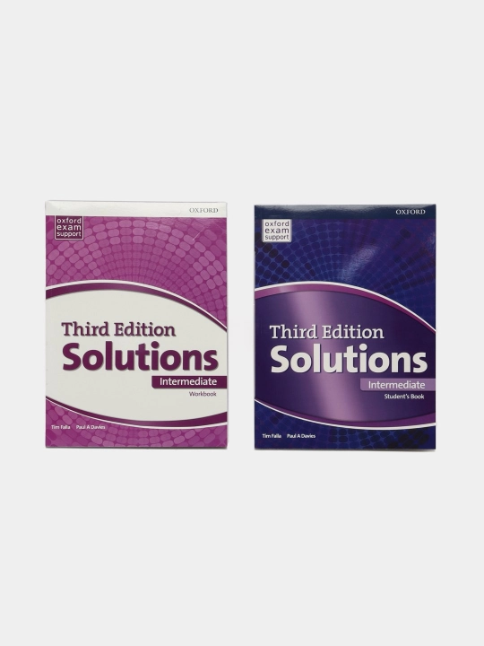 Solutions third Edition. Elementary, Pre-intermediate, Intermediate. Studentbook+Workbook