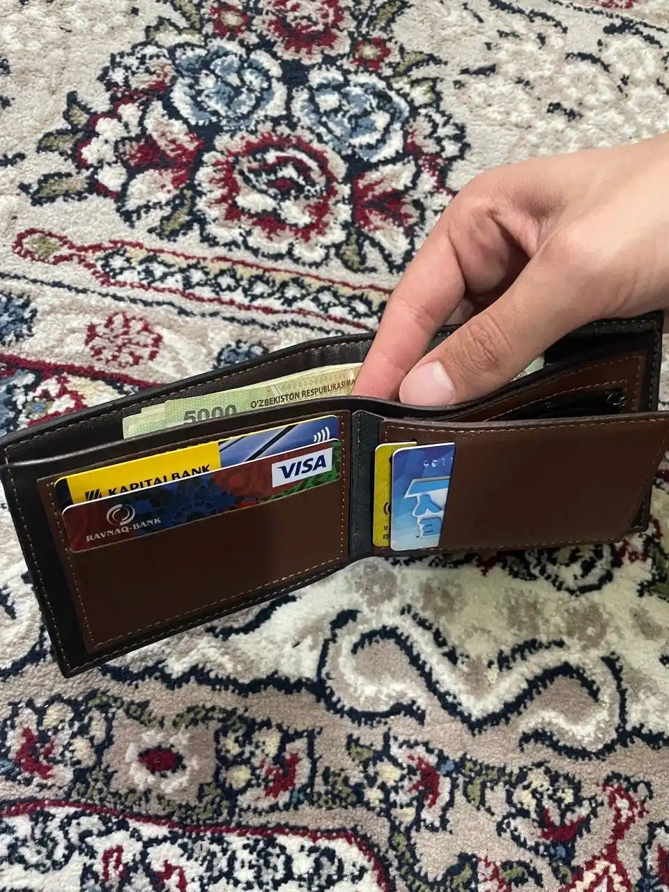 Erkaklar Hamyoni - Premium Dizayn, Koja material, Qora, Kulrang va Jigarrang Ranglarda