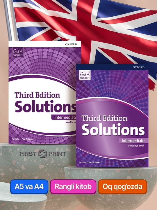 Solutions third Edition. Elementary, Pre-intermediate, Intermediate. Studentbook+Workbook - 