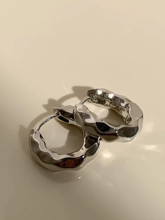 Серьги кольца, круглые, конго серебрянного, золотого, красных цветов