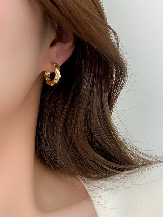 Серьги кольца, круглые, конго серебрянного, золотого, красных цветов