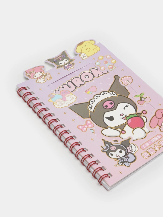 Блокнот Kuromi, наборы креативной бумаги и стикеров
