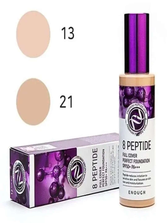 ENOUGH, 8 peptidli tonal krem Rich Gold Ultra X10Full Cover Perfect Foundation SPF50