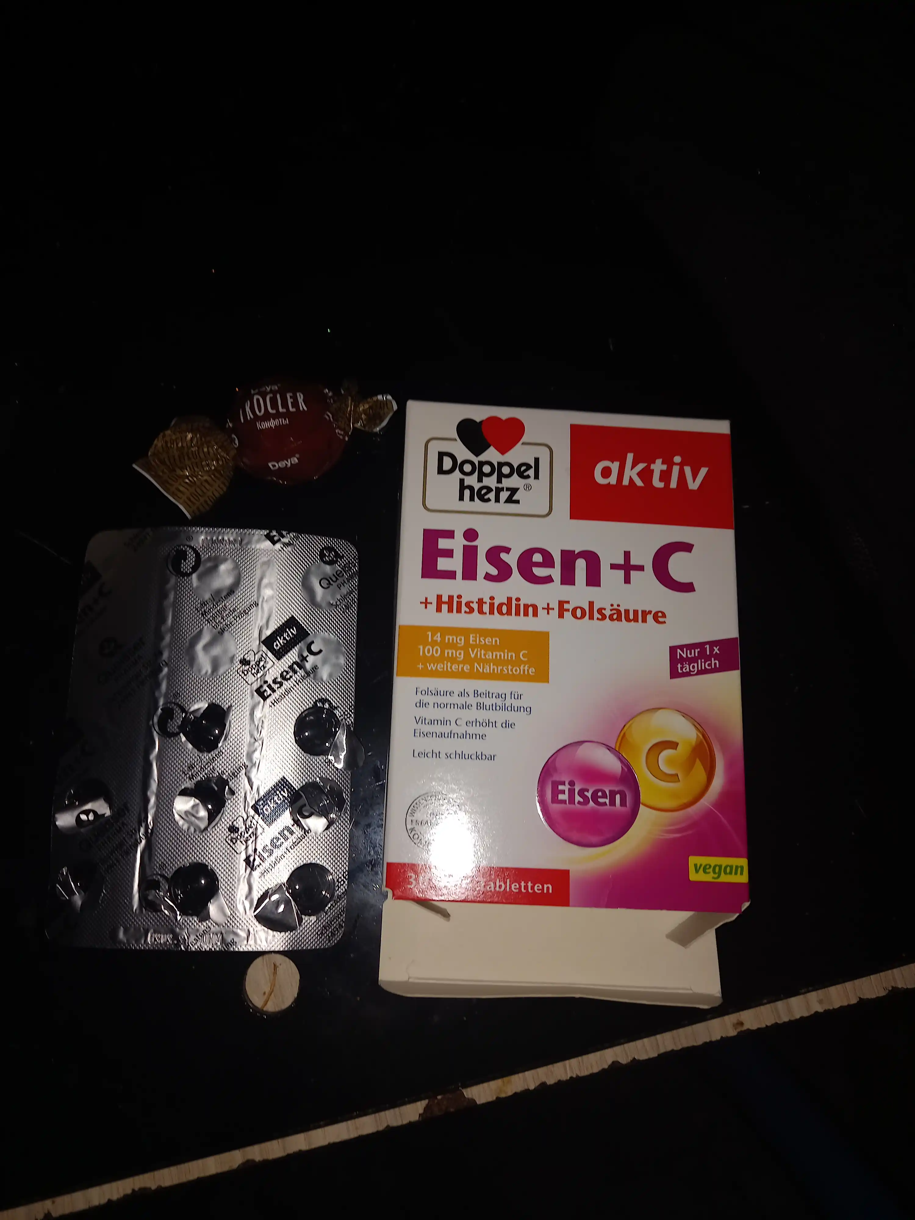 Doppelgerz Aktiv Temir moddasi + C + gistidin + foliy kislotasi tabletkalar №30