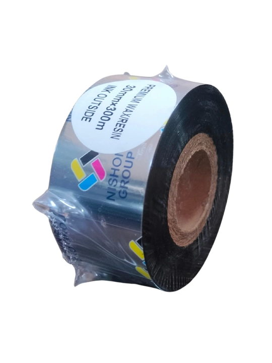 Риббон Premium WAX/Resin, термотрансферная лента, черный, для термопринтера, 1 шт