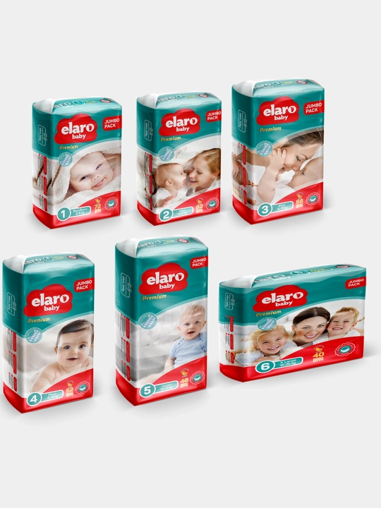 Детские подгузники Elaro2 Mini, 4-8 кг, 62 шт