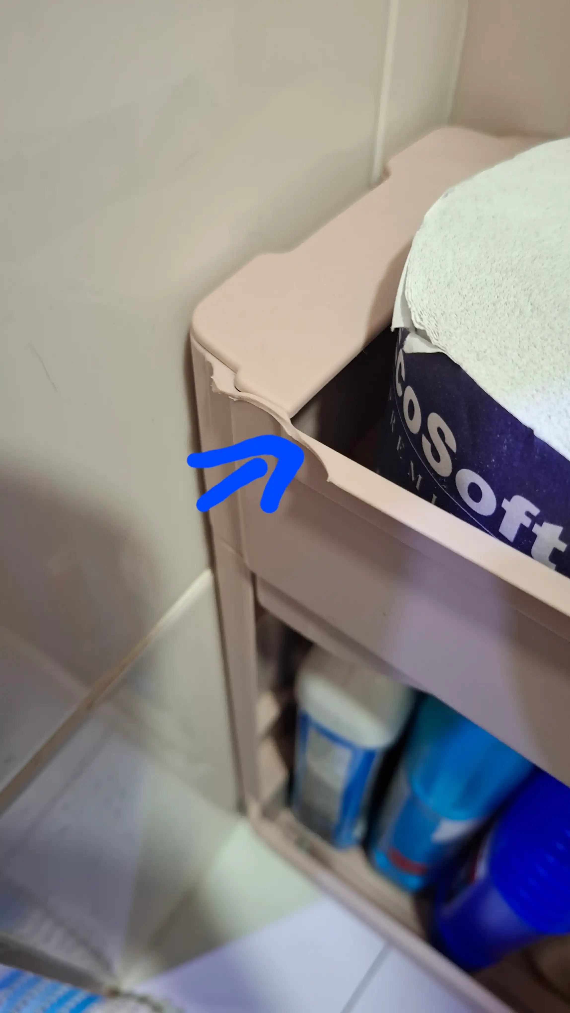 Keeplex Regula g'ildiraklaridagi oshxona va hammom uchun tor plastik polli tokcha