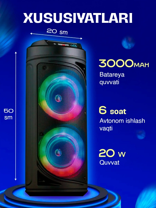 Kalonka karaoke, Bluetooth simsiz portativ dinamik, mikrofonli musiqa kalonkasi