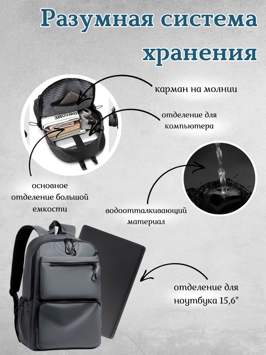 Рюкзак для ноутбука, повседневный, для путешествий, для школы, водонепроницаемый