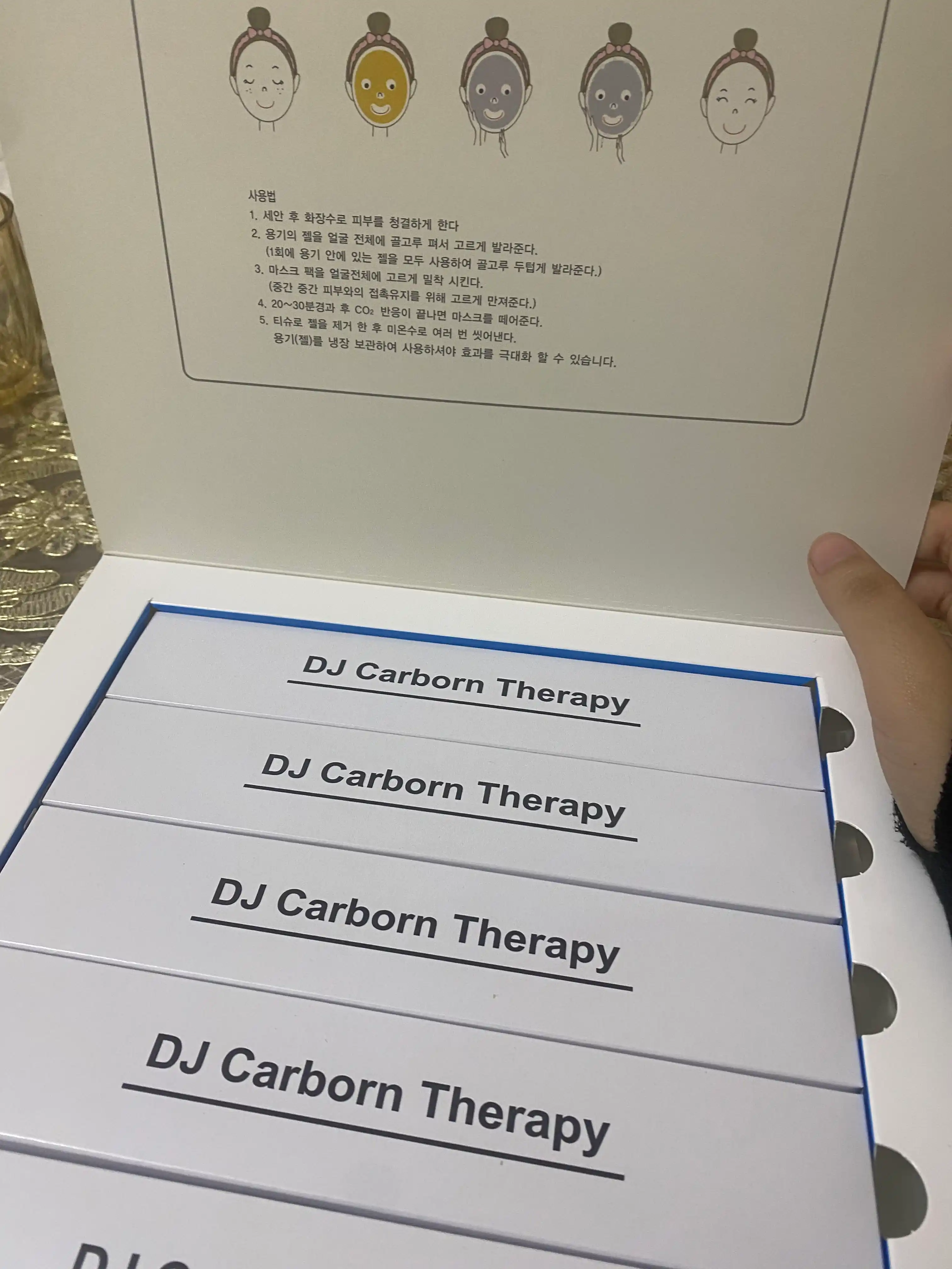 Karboksiterapiya DJ Carborn Therapy, yuz niqobi toplami, karbon gel + niqob