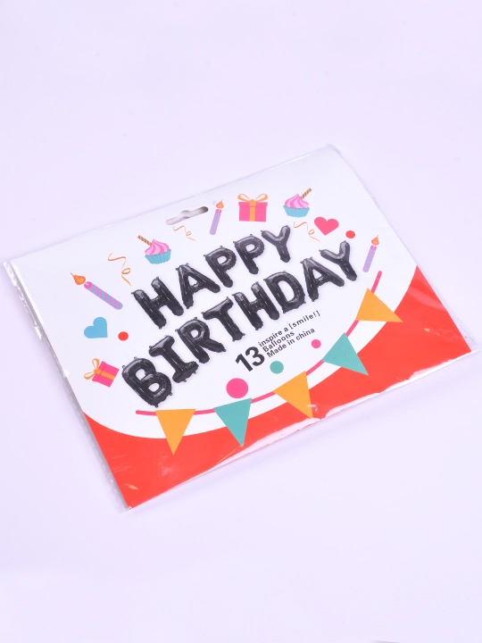 Шарики буквы "Happy Birthday", надпись на стену - 