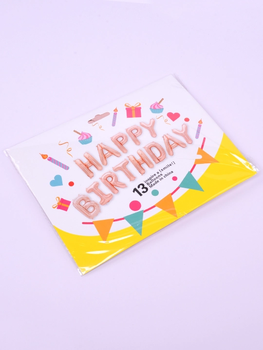 Шарики буквы "Happy Birthday", надпись на стену - 