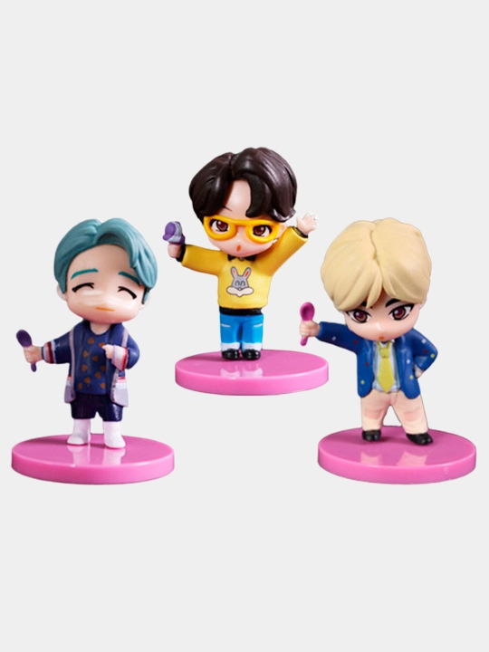 BTS guruhi kolleksiya figurkalari, ARMY uchun BTS, K-pop miniatyuralari, 8 sm