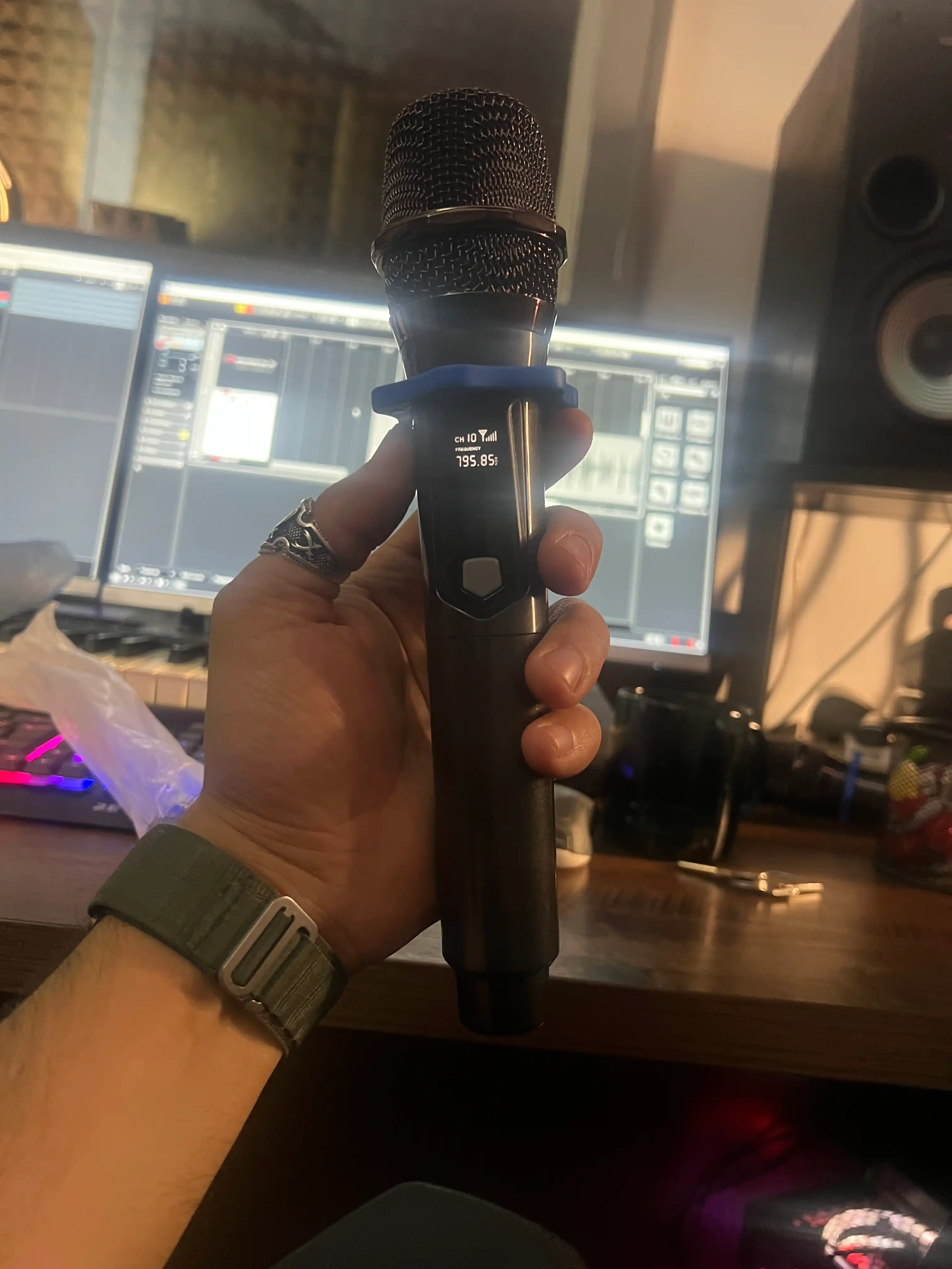 Simsiz karaoke mikrofonlari, professional, 2 dona