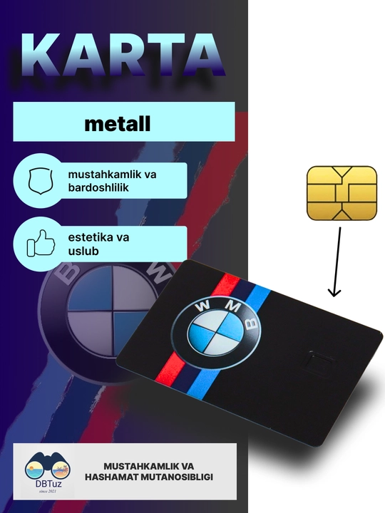 Metall karta Real Madrid, Barselona, BMW