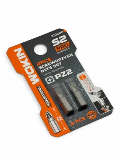Ikki dona otvertka nasadka to'plami 2 dona, PZ2*25 mm, WOKIN - 