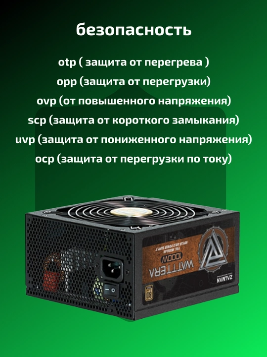 Блок питания Zalman WATTTERA / 80+ Gold / ZM1000-EBTII / ZM1200-EBTII
