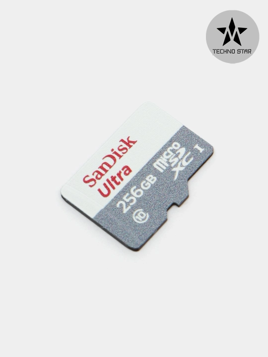 Flesh-disk Sandisk Ultra, 256/512 Gb, 100 Mb/s, microSDXC, UHS-I card