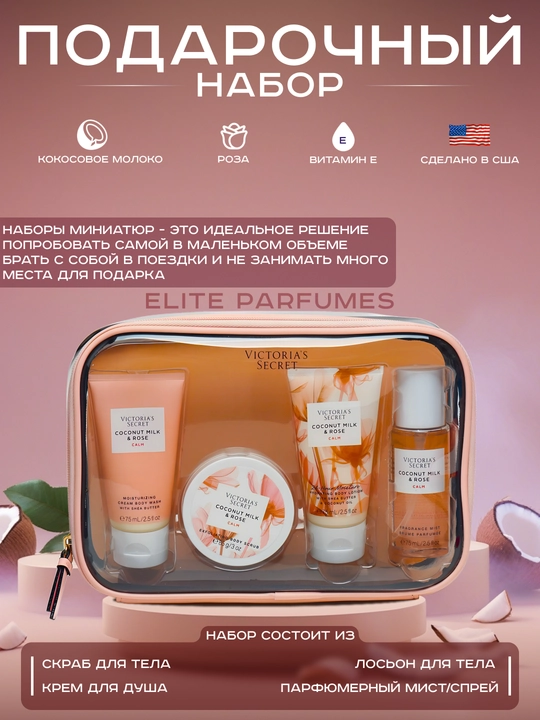 Подарочный набор Pomegranate Lotus, Coconutmilk & Rose Victoria's Secret