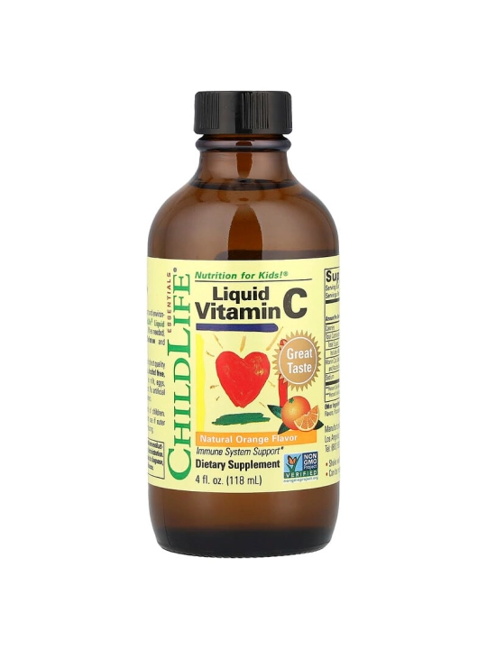 ChildLife Essentials, S vitamini suyuqligi, tabiiy apelsin ta'mli, 118,5 ml