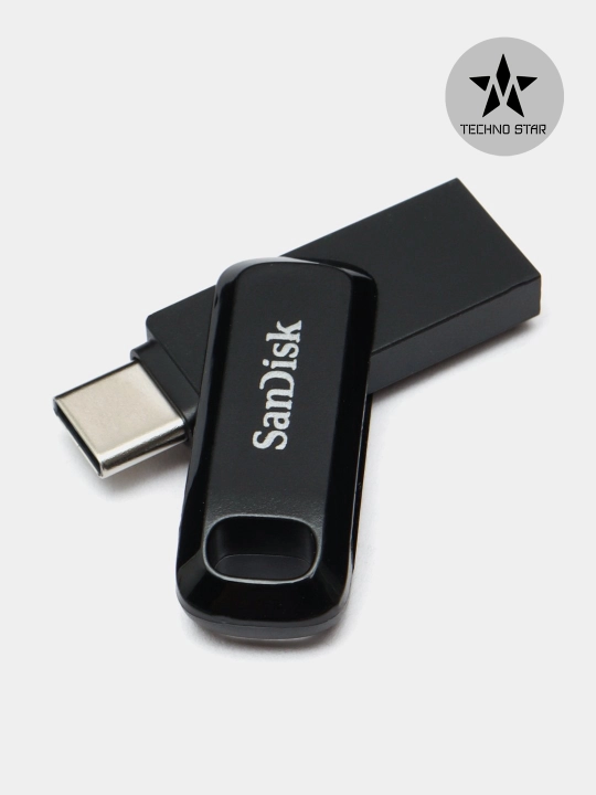 Флешка Sandisk Ultra Dual Drive Type-C 128/256 Gb 400Mb/s Usb 3.2, iOS/Android/Windows
