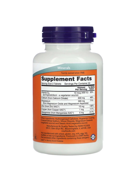 NOW Foods, Kalsiy Sitrat, 100 tabletkalar