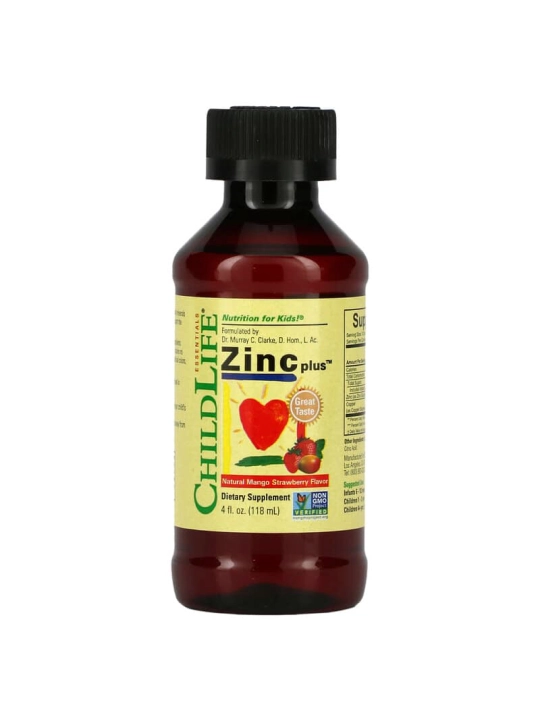 ChildLife Essentials, sink plus, rux, tabiiy mango va qulupnay ta'mli, 118 ml