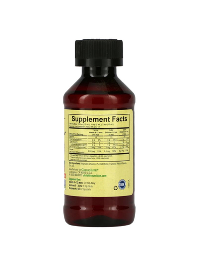 ChildLife Essentials, sink plus, rux, tabiiy mango va qulupnay ta'mli, 118 ml