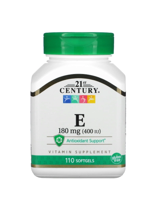 21st Century, E vitamini, 180 mg (400 IU), 110 yumshoq kapsulalar