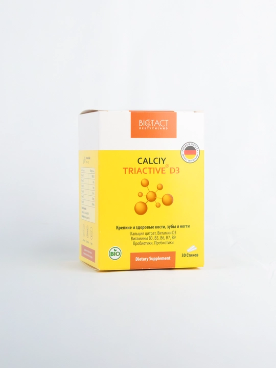 Кальций с пробиотиками и витаминами CALCIY TRIACTIVE D3, 10 миллиард КОЕ, 30 стиков